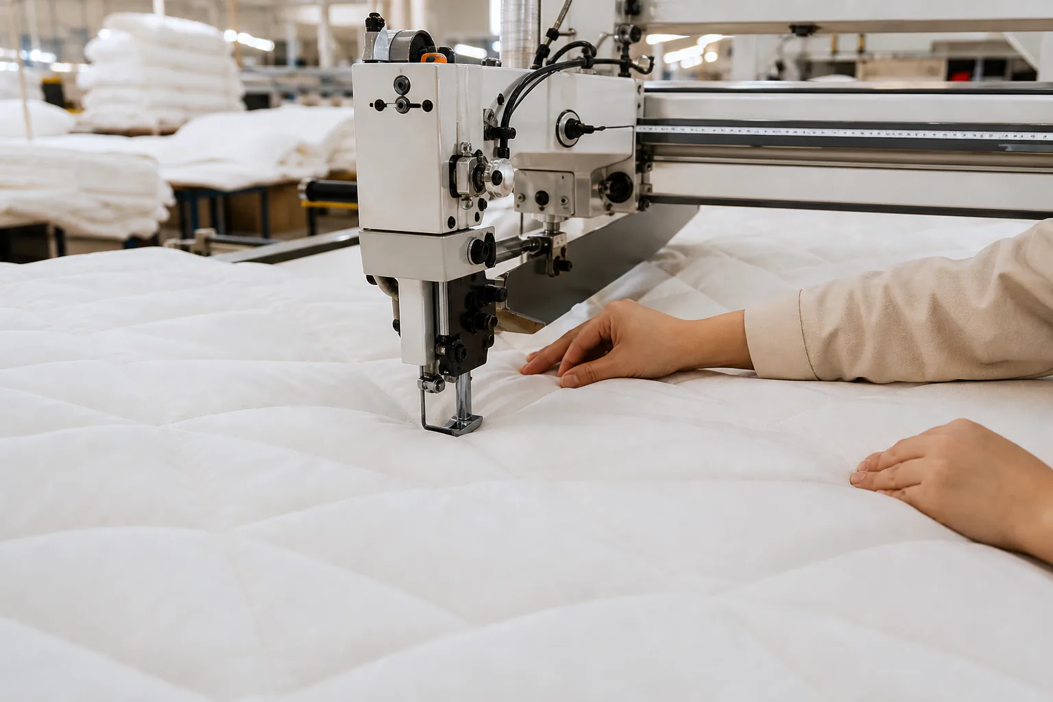 Matelassage interne sur machine industrielle